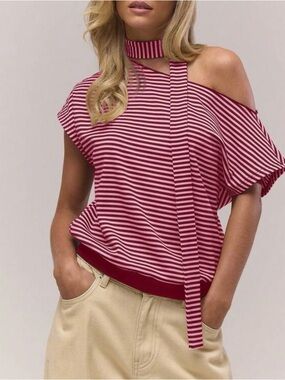 COMING: SHEIN Musera Striped Top & Scarf
